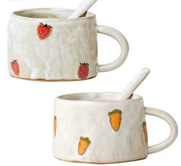 Cute Fruit Japanese Stoneware Mugs - Adorable Ceramic Cups for Coffee, Tea, and More - Image 6