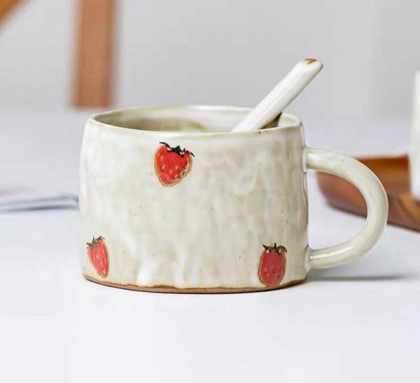 Cute Fruit Japanese Stoneware Mugs - Adorable Ceramic Cups for Coffee, Tea, and More - Image 9