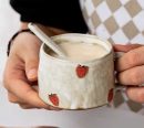 Cute Fruit Japanese Stoneware Mugs - Adorable Ceramic Cups for Coffee, Tea, and More