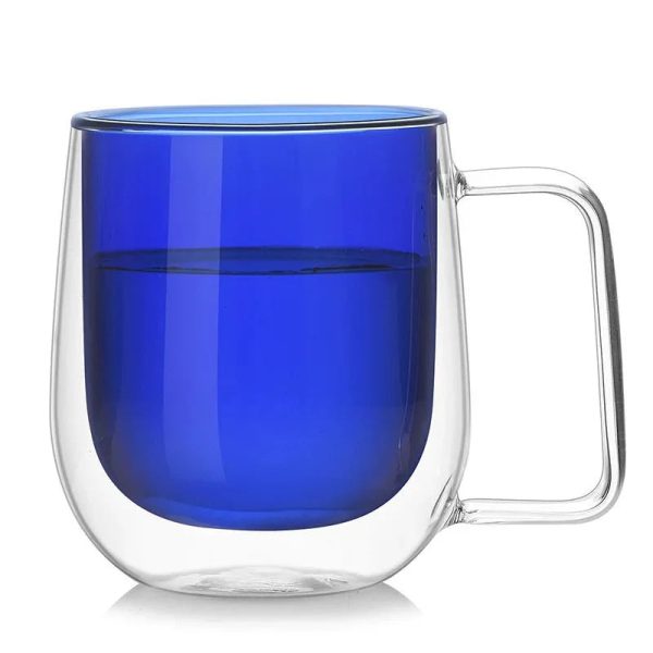 Colourful Double Walled Transparent Coffee Mug - Image 9
