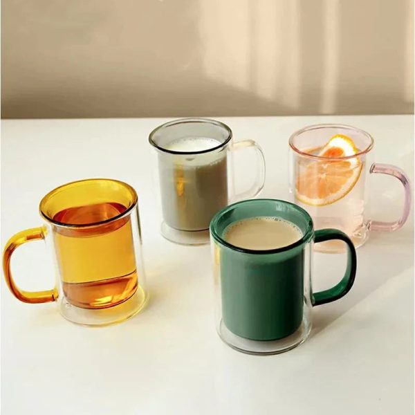 Colourful Glass Double Walled Coffee Mug - Image 6