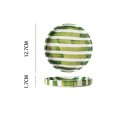 Hand Drawn Striped Ceramic Mug & Saucer