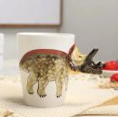 Hand Painted Ceramic Dinosaur Mug – 3D Coffee Cup with Unique Design, 350ml